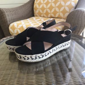 Black platform espadrilles